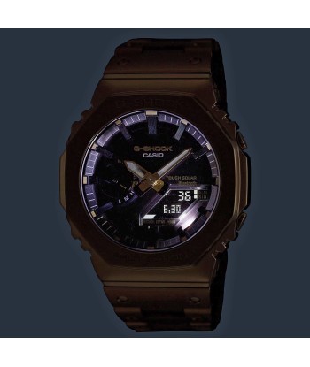 Casio G-Shock Full Metal Gold Steel Solar Bluetooth 2100 CasiOak GMB2100GD-9A Amélioration de cerveau avec