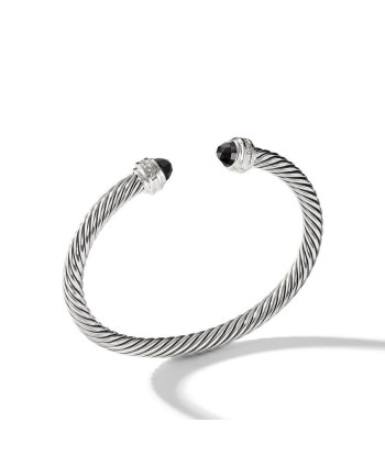 David Yurman 5MM Cable Bracelet with Black Onyx and Diamonds shop