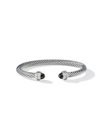 David Yurman 5MM Cable Bracelet with Black Onyx and Diamonds shop