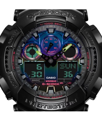 CASIO G-SHOCK GA100RGB-1A Garish Rainbow Gamers RGB Watch 50-70% off 