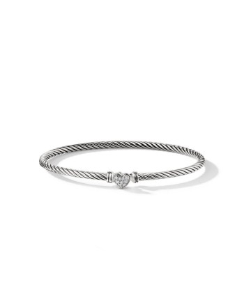 David Yurman Cable Collectibles Heart Bracelet with Diamonds 3mm chez Cornerstreet bien 