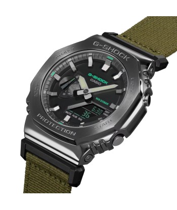 Casio G-Shock Metal Bezel CasiOak GM2100CB-3A GM2100 Ultility Watch Green Canvas les muscles