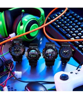 Casio G-Shock DW6900RGB-1 Rainbow Glossy Black Gamers Digital Watch JUSQU'A -70%! 