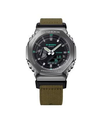 Casio G-Shock Metal Bezel CasiOak GM2100CB-3A GM2100 Ultility Watch Green Canvas les muscles