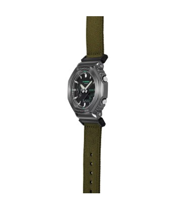 Casio G-Shock Metal Bezel CasiOak GM2100CB-3A GM2100 Ultility Watch Green Canvas les muscles