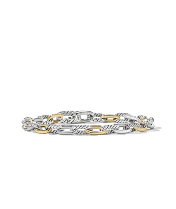 DY Madison Chain Bracelet in Sterling Silver with 18K Yellow Gold de France