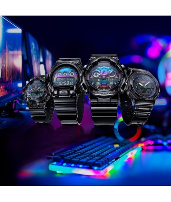 CASIO G-SHOCK GA700RGB-1A Rainbow Glossy Black Gamers Watch livraison et retour toujours gratuits