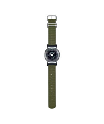 Casio G-Shock Metal Bezel CasiOak GM2100CB-3A GM2100 Ultility Watch Green Canvas les muscles