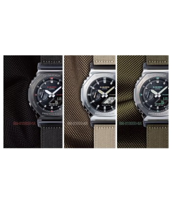 Casio G-Shock Metal Bezel CasiOak GM2100CB-3A GM2100 Ultility Watch Green Canvas les muscles