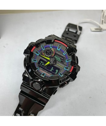 CASIO G-SHOCK GA700RGB-1A Rainbow Glossy Black Gamers Watch livraison et retour toujours gratuits