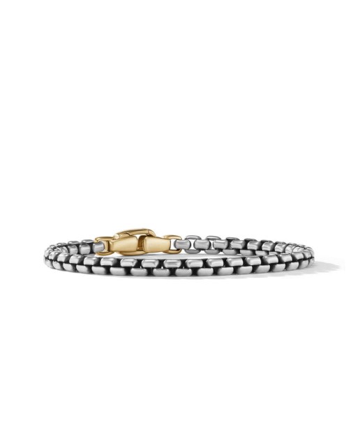 David Yurman Gents Box Chain Bracelet in Sterling Silver with 14K Yellow Gold paiement sécurisé