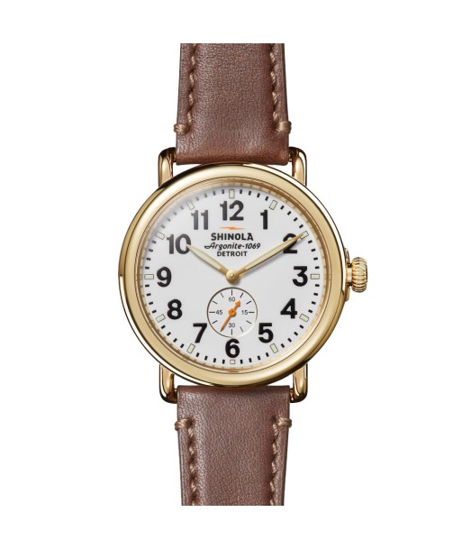 Shinola 41MM Runwell Automatic White Dial Gold PVD Case Watch S0120266280 prix pour 