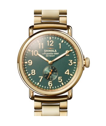 Shinola Runwell 41mm Deep Teal Green Gold Watch S0120291084 suggérées chez