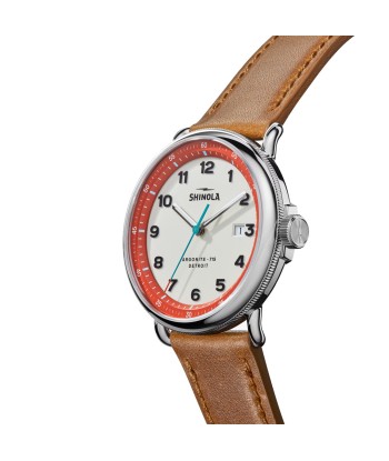 Shinola Canfield Model C56 43MM Cool Gray Dial Bourbon Harness Leather Watch  S0120266181 Comparez et commandez 