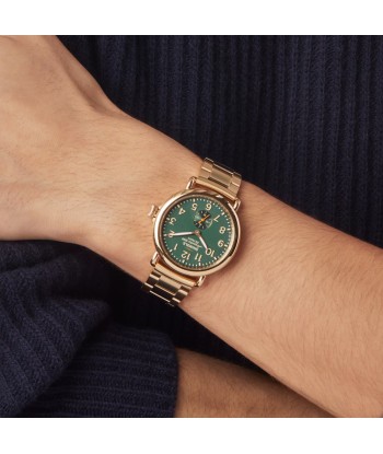 Shinola Runwell 41mm Deep Teal Green Gold Watch S0120291084 suggérées chez