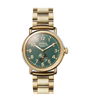 Shinola Runwell 41mm Deep Teal Green Gold Watch S0120291084 suggérées chez