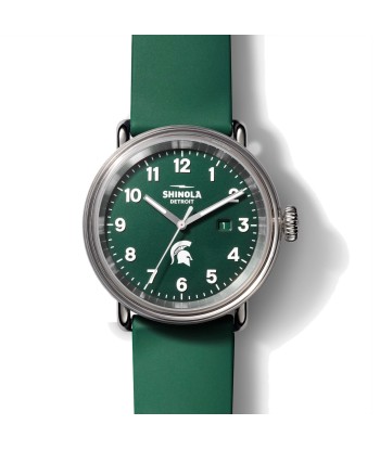 Shinola 43MM Detrola Spartan Green Watch S0120183163 Michigan State de la marque