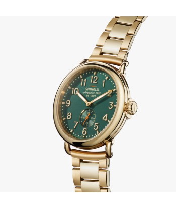 Shinola Runwell 41mm Deep Teal Green Gold Watch S0120291084 suggérées chez