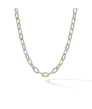 DY Madison Chain Necklace in Sterling Silver with 18K Yellow Gold, 8.5MM pas cher chine