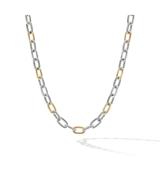 DY Madison Chain Necklace in Sterling Silver with 18K Yellow Gold, 8.5MM pas cher chine