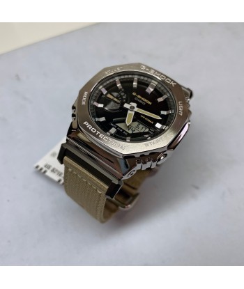 Casio G-Shock Metal Bezel CasiOak GM2100C-5A GM2100 Ultility Watch Tan Canvas Economisez 