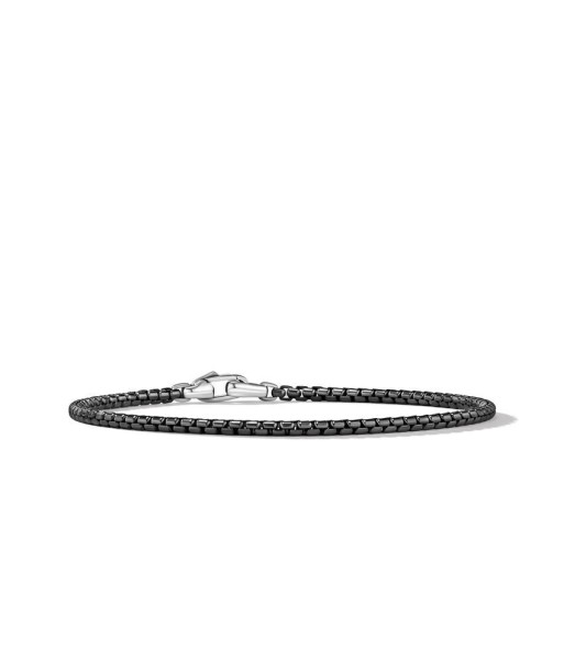 David Yurman Gents Box Chain Bracelet in Stainless Steel and Sterling Silver En savoir plus