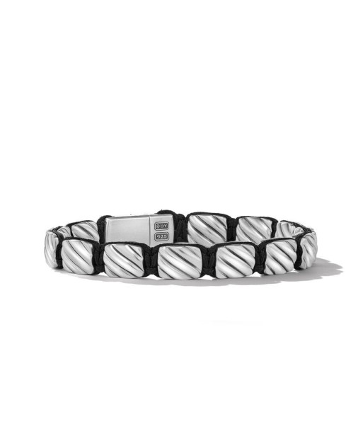 David Yurman Gents Sculpted Cable Woven Tile Bracelet in Sterling Silver Pour