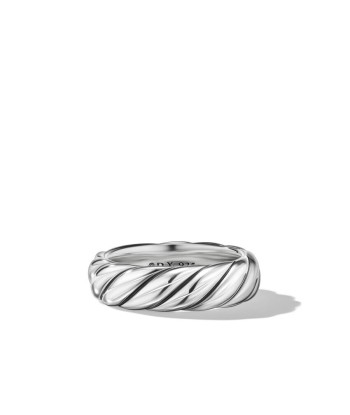 David Yurman Sculpted Cable Band Ring in Sterling Silver, 6MM Fin de série