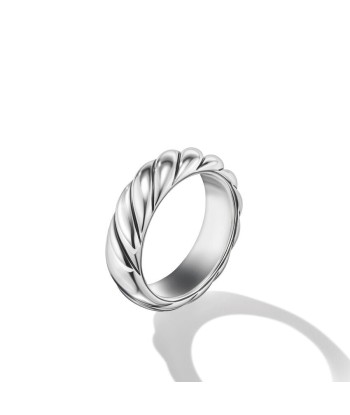 David Yurman Sculpted Cable Band Ring in Sterling Silver, 6MM Fin de série