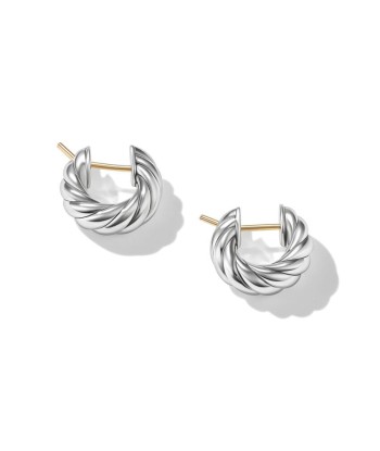 David Yurman Sculpted Cable Hoop Earrings in Sterling Silver, 5.4MM 2023