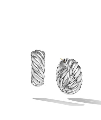 David Yurman Sculpted Cable Hoop Earrings in Sterling Silver, 9MM d'Europe débarque