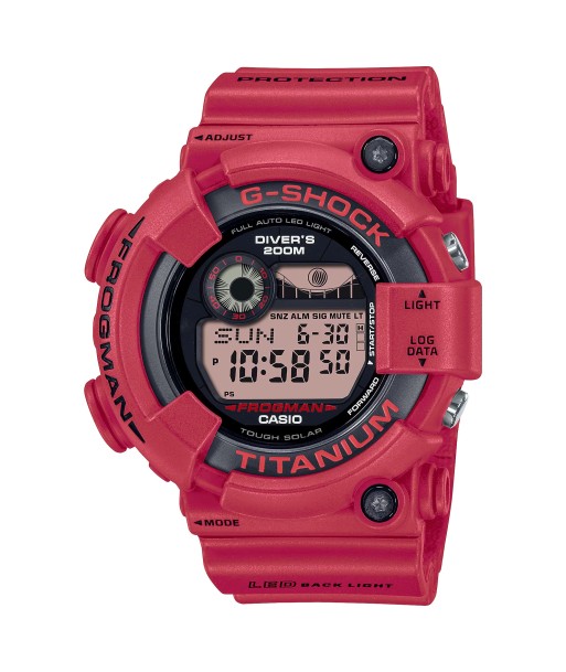 Casio G-Shock FROGMAN Digital Titanium 30th Anniversary 8200 Diver Red Watch GW8230NT-4 Limited la colonne vertébrale