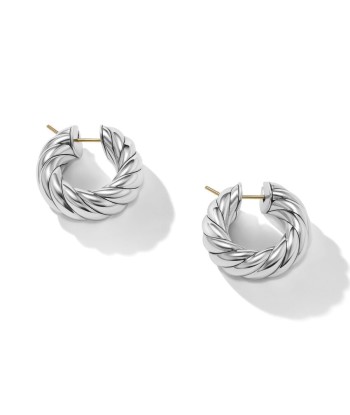 David Yurman Sculpted Cable Hoop Earrings in Sterling Silver, 9MM d'Europe débarque