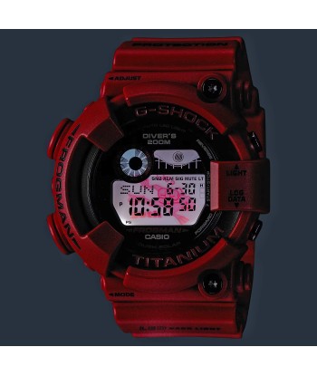 Casio G-Shock FROGMAN Digital Titanium 30th Anniversary 8200 Diver Red Watch GW8230NT-4 Limited la colonne vertébrale