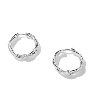 David Yurman Petite Infinity Hoop Earrings in Sterling Silver with Pave Diamonds Le MVP de beaucoup