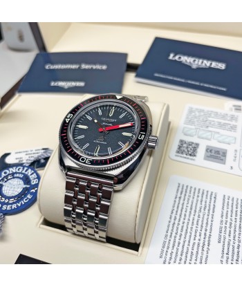 Longines Ultra-Chron Black Red Steel Watch L28364526 Jusqu'à 80% De Réduction