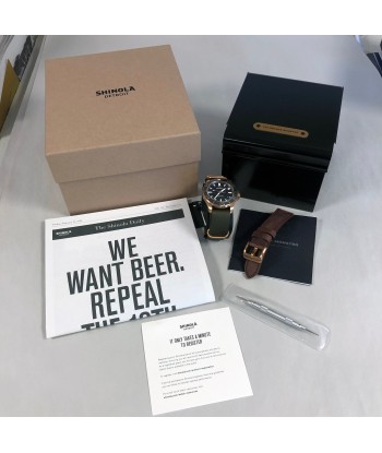 Shinola Bronze Monster Automatic 43mm Limited Gift Set Rumrunner Prohibition Watch ou a consommer sur place