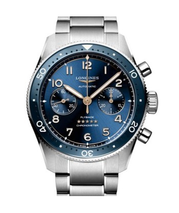 Longines Spirit Flyback 42MM Blue Dial Chronograph Bronze PVD Accents Watch L38214936 meilleur choix