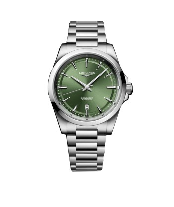 Longines Conquest 41MM Sunray Green Dial Automatic Stainless Steel Watch L38304026 du meilleur 