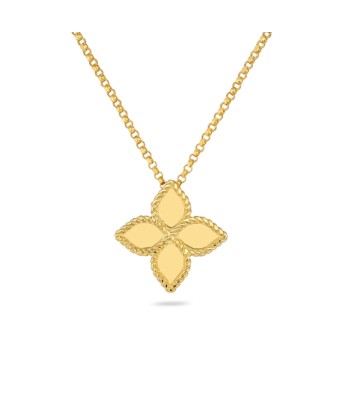 Roberto Coin 10MM 18k Gold Princess Flower Necklace brillant des détails fins