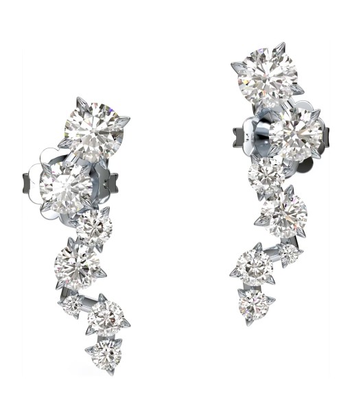 Swarovski Diamond Intimate Ear Cuffs White Gold Earrings la chaussure