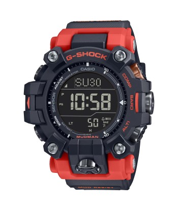 CASIO G-Shock GW9500-1A4 Mudman Triple Sensor Solar Red Orange Watch pas chere