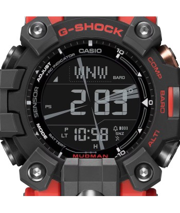 CASIO G-Shock GW9500-1A4 Mudman Triple Sensor Solar Red Orange Watch pas chere