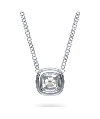 Swarovski Diamond Essentials Cushion Halo Pendant Necklace Sterling Silver Economisez 