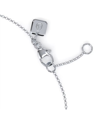 Swarovski Diamond Intimate Bracelet with beaded Chain 14K White Gold Faites des économies