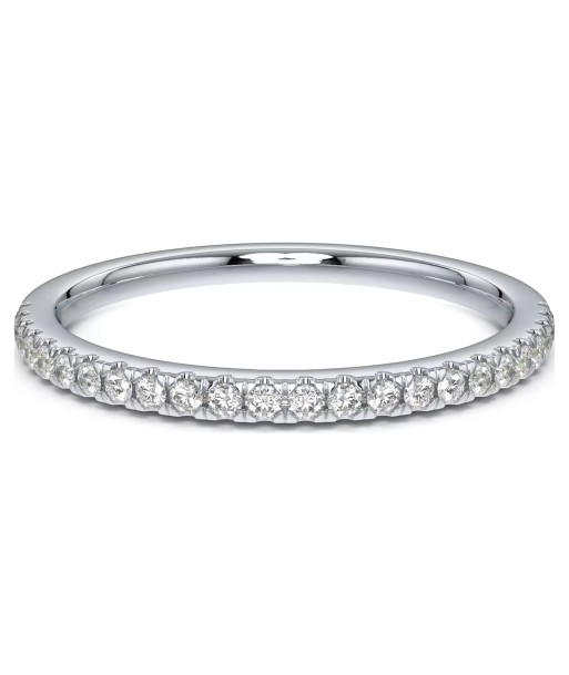 Swarovski Eternity Diamond Band Ring 14K White Gold .16 carats en linge