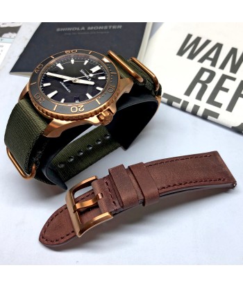 Shinola Bronze Monster Automatic 43mm Limited Gift Set Rumrunner Prohibition Watch ou a consommer sur place