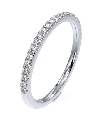 Swarovski Eternity Diamond Band Ring 14K White Gold .16 carats en linge