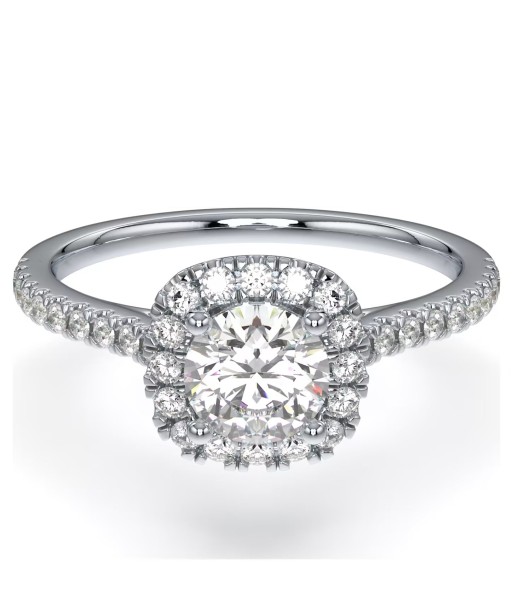 Swarovski Signature Cushion Halo Round Diamond Ring 14K prix