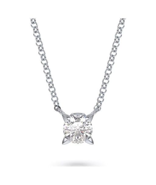 Swarovski Diamond Eternity Round Solitaire Pendant Necklace 14K White Gold Les êtres humains sont 